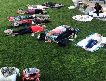 sound bowl class outside