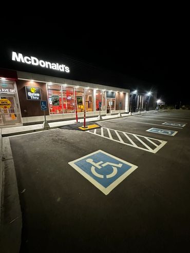 Parking Lot Line Painting Salmon Arm McDonald's