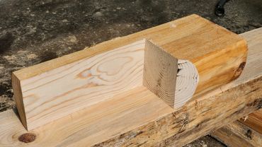 "Faux" Log Cabin Corners for Log Cabin sided structures.