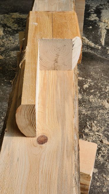 "Faux" Log Cabin Corners for Log Cabin sided structures.