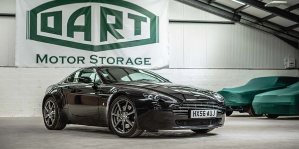 Aston Martin V8 Vantage for sale at Dart motor storage Dehumidified secure insured car storage 
