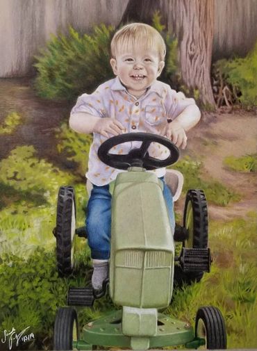 mixed media portrait