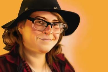 digital portrait of a woman