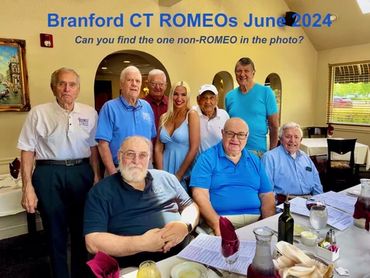 Group photo of Branford CT ROMEOs with one non-ROMEO woman in June 2024.
