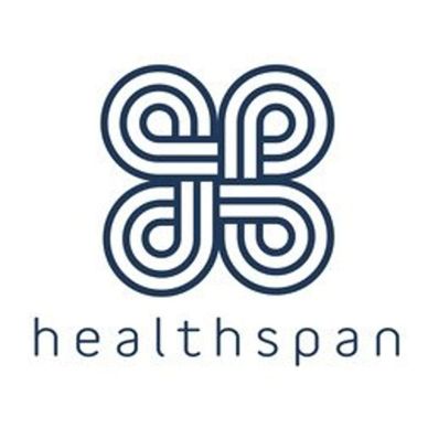Healthspan logo with interconnected loop design and text below.