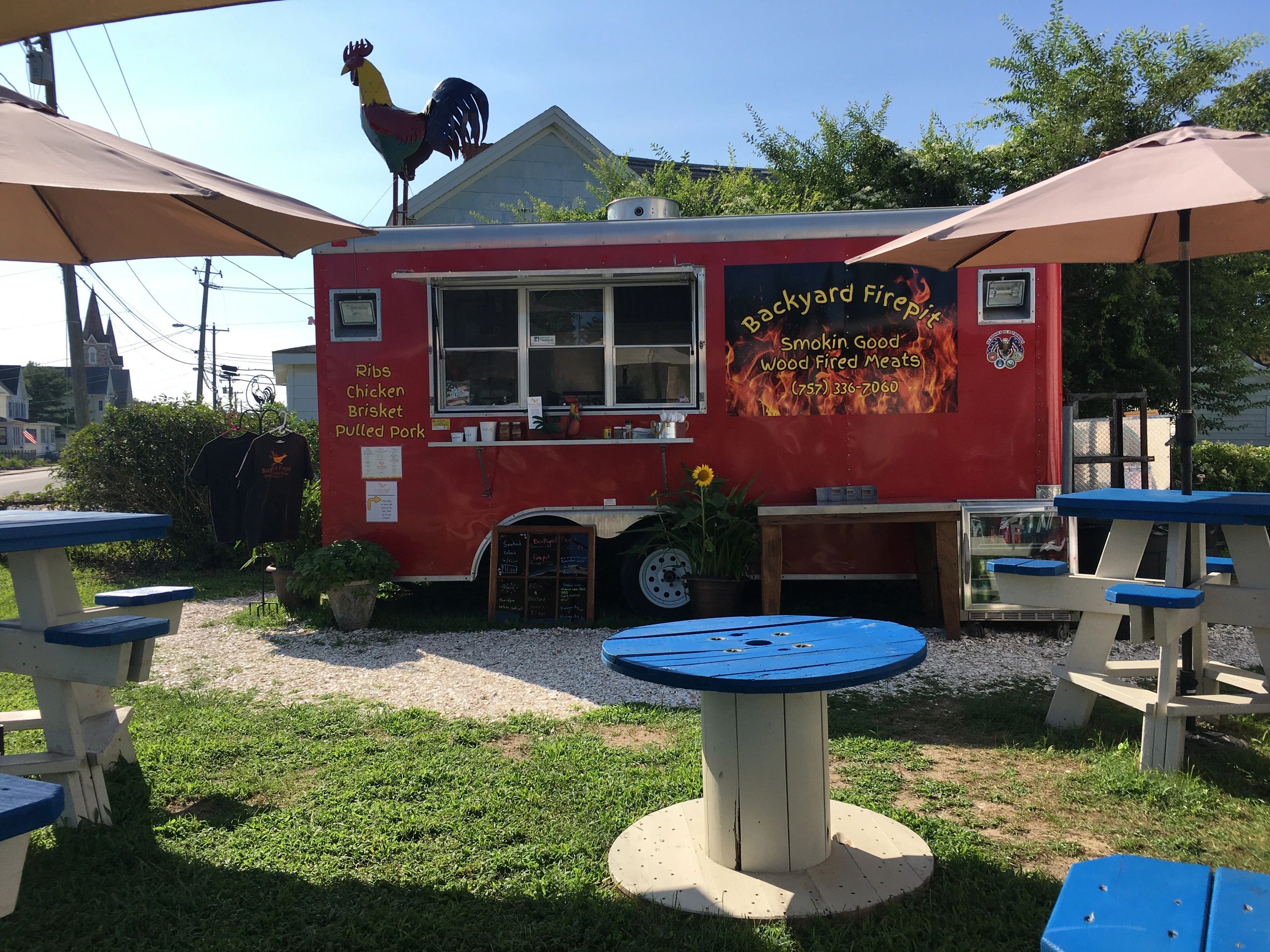 Backyard Firepit Bbq Barbecue Food Chincoteague Island Virginia