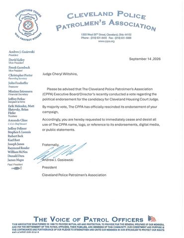 Revoked letter for Judge Cheryl Whitshire