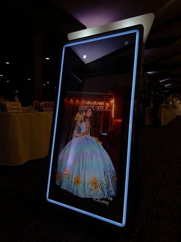 Quinceanera Mirror Photo Booth Rental at Pomona Valley Mining Co, Pomona, California by Rumba Photo.