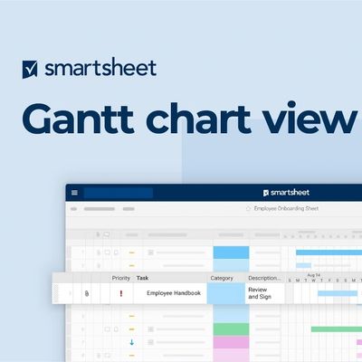 Screenshot of Smartsheet's Gantt chart view for project management.