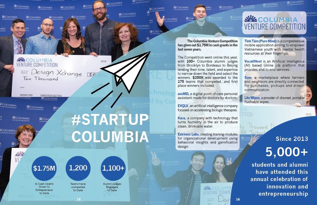 Annual Report Design fro Columbia Entrepreneurship