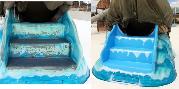soft slide repair; foam slide repair; foam slide painting