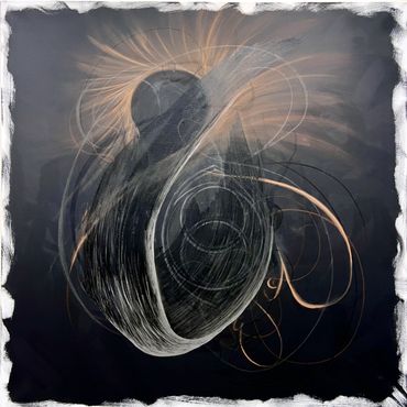 Abstract Painting by Artist Erin Leigh Boughamer - Erin Leigh Studios - Calming Chaos Series