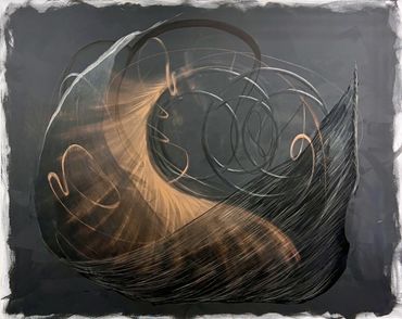 Abstract Painting by Artist Erin Leigh Boughamer - Erin Leigh Studios - Calming Chaos Series