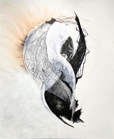 Abstract Painting by Artist Erin Leigh Boughamer - Erin Leigh Studios - Calming Chaos Series