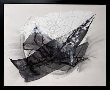 Abstract Painting by Artist Erin Leigh Boughamer - Erin Leigh Studios - Calming Chaos Series