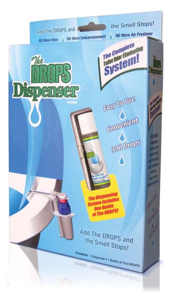 Manual toilet fluid dispensing device.