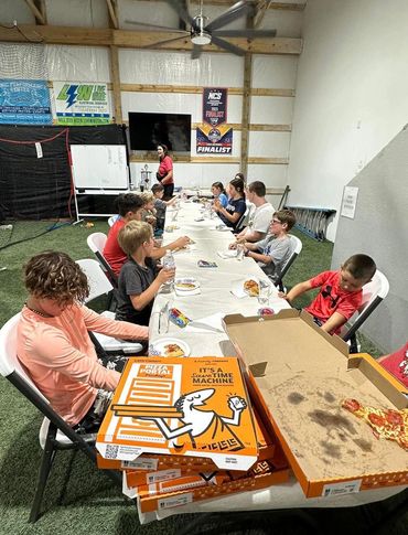 Birthday party pizza