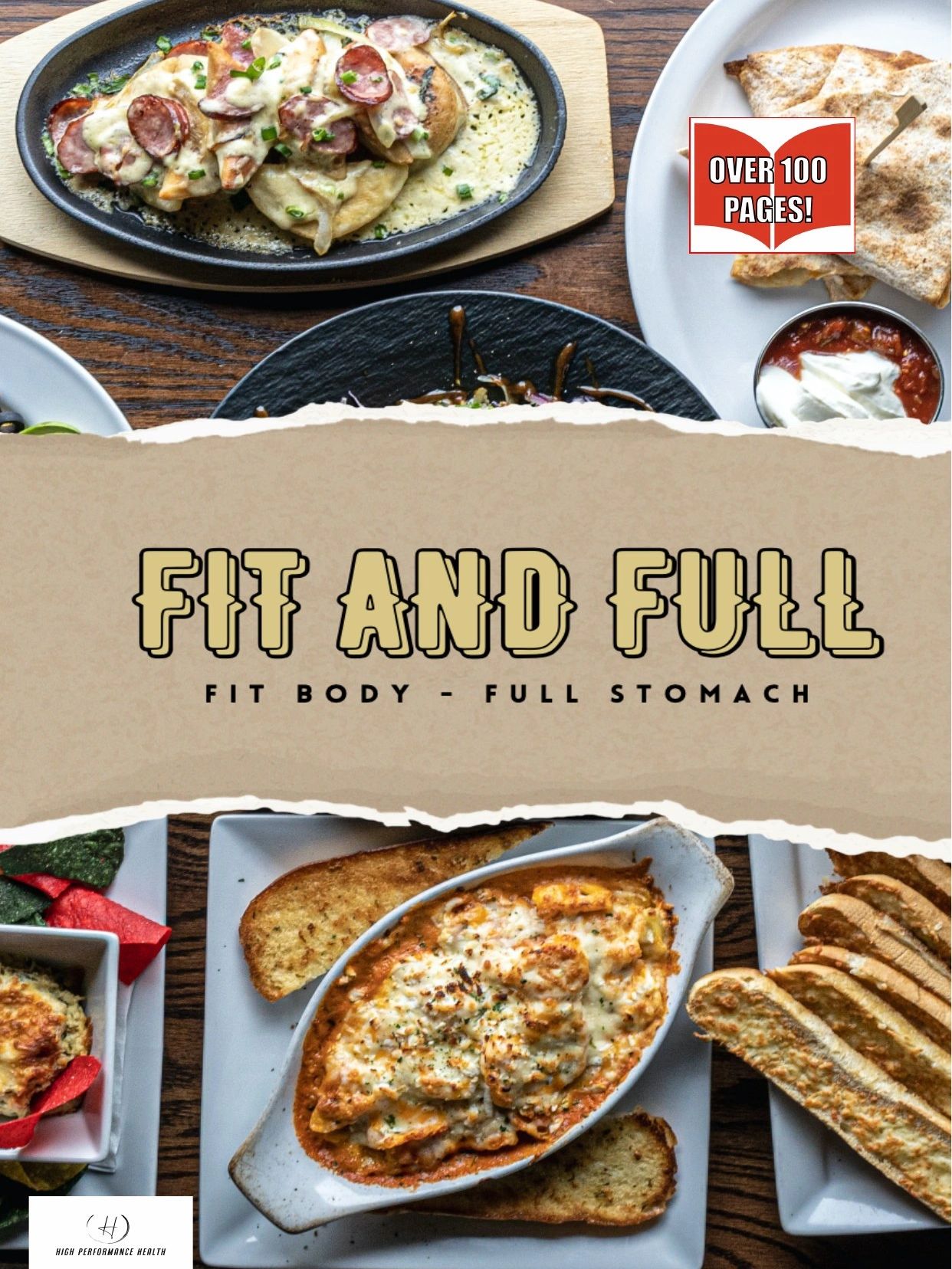 Fit and Full high-protein cookbook cover by HPHGenetics