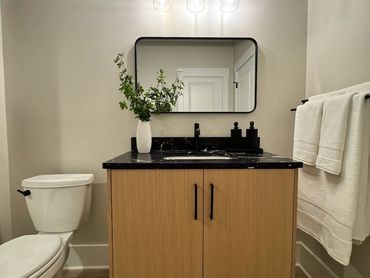 modern wood vanity - pittsburgh bathroom remodeling