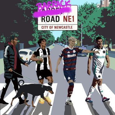 Barrack Road - The Fab Four! A reimagining of the famous Beatles album cover with 4 Toon Stars!