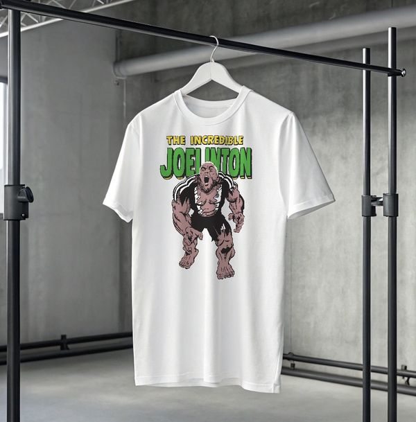 Big Joe features as the superhuman midfield beast that he is, in this striking t shirt design!