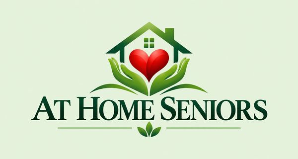 Logo for At Home Seniors care service.