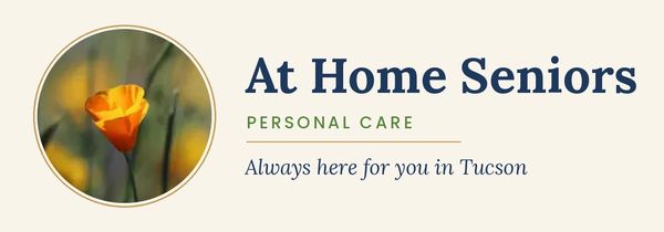 Logo for At Home Seniors personal care.