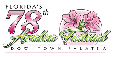 Logo for the 78th Azalea Festival with pink flowers.