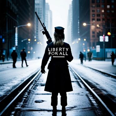 Blond Woman in Jacket that says "Liberty for All"
- Rick Liberty
https://sea-rocks.com