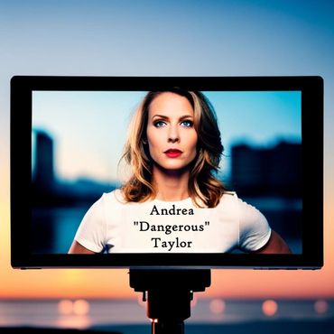 Closeup of a blond woman Andrea "Dangerous" Taylor on a TV
- Rick Liberty
https://sea-rocks.com