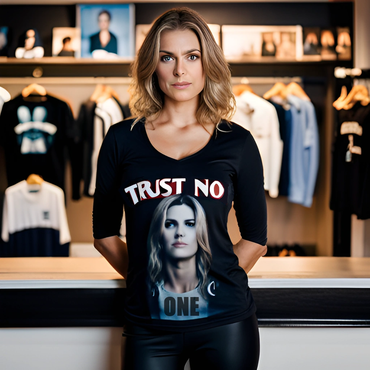 Blond Woman in Leather and Shirt that says "Trust No One"
- Rick Liberty
https://sea-rocks.com