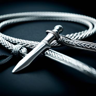 ornate silver belt and holy silver sheathed dagger