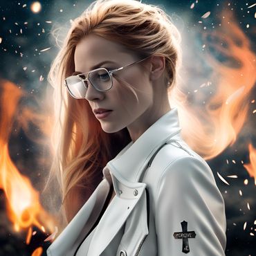 strawberry blond woman in white leather jacket says "Forgive" Me
https://sea-rocks.com