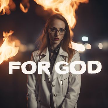 strawberry blond woman in white leather jacket with big text saying "For God"
https://sea-rocks.com