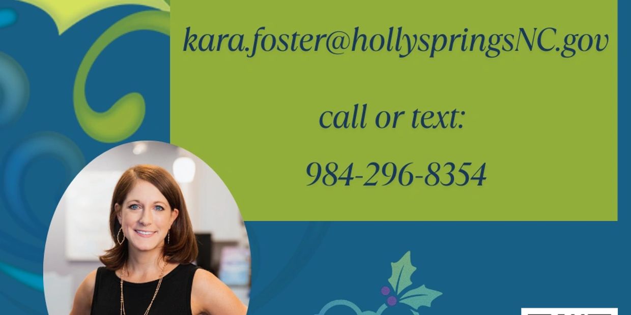 Contact information for Kara Foster with email and phone number.
