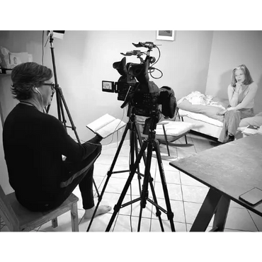 Filming a post-session interview with Joanna for the episode S1Ep13: "Closure"