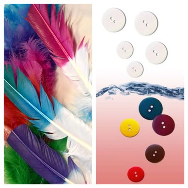 Feather & Button Dyeing