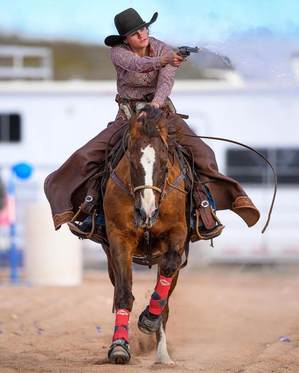 Mounted shooting at Tombstone Livery and RV park