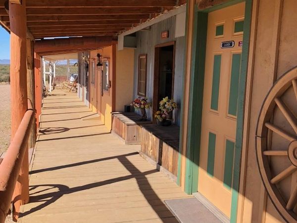 Looking down the sidewalk