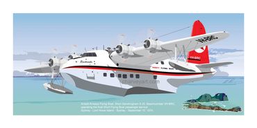 Ansett
Empire Flying Boat
Short Sandringham
Beachcomber
VH-BRC
Lord Howe Island
Aviation Art 