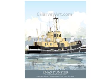 RMAS Dunster
Corpach Basin, Caledonian Canal, 
Fort William
Marine Art
Maritime Art
Poster, Prints
