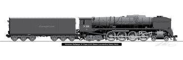 Victorian Railways
VR
Heavy Harry
H Class
4-8-4
Steam Locomotive
Railway Art