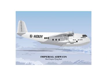 Short Empire Flying Boat
Imperial Airways
Capella
British Aircraft
Poster Art Print
Aviation Art