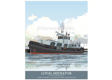 Loyal Mediator
Corpach Basin, Caledonian Canal, 
Fort William
RNXS
Maritime Art
Poster, Prints