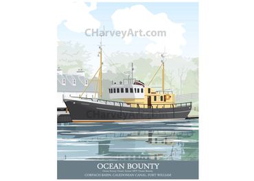 Ocean Bounty
Corpach Basin, Caledonian Canal, 
Fort William
Marine Art
Maritime Art
Poster, Prints