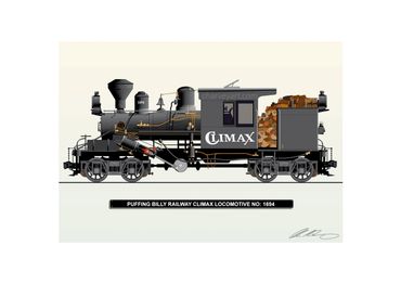 Puffing Billy Railway
Victorian Railway
Steam Locomotive
Climax Locomotive
Railway Art Prints