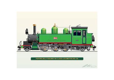 Puffing Billy Railway
Victorian Railway
Steam Locomotive
NA Class Locomotive
Railway Art Prints