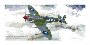 Spitfire Mk.VIII
Fighter Aircraft
RG-V
80 Fighter Wing
Royal Australian Airforce
RAAF
Aviation Art
