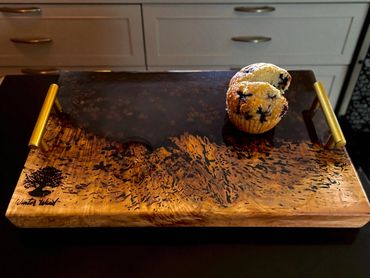 15 1/2" L x 9 1/2" x 2 1/2 Thick Serving Tray. $225.