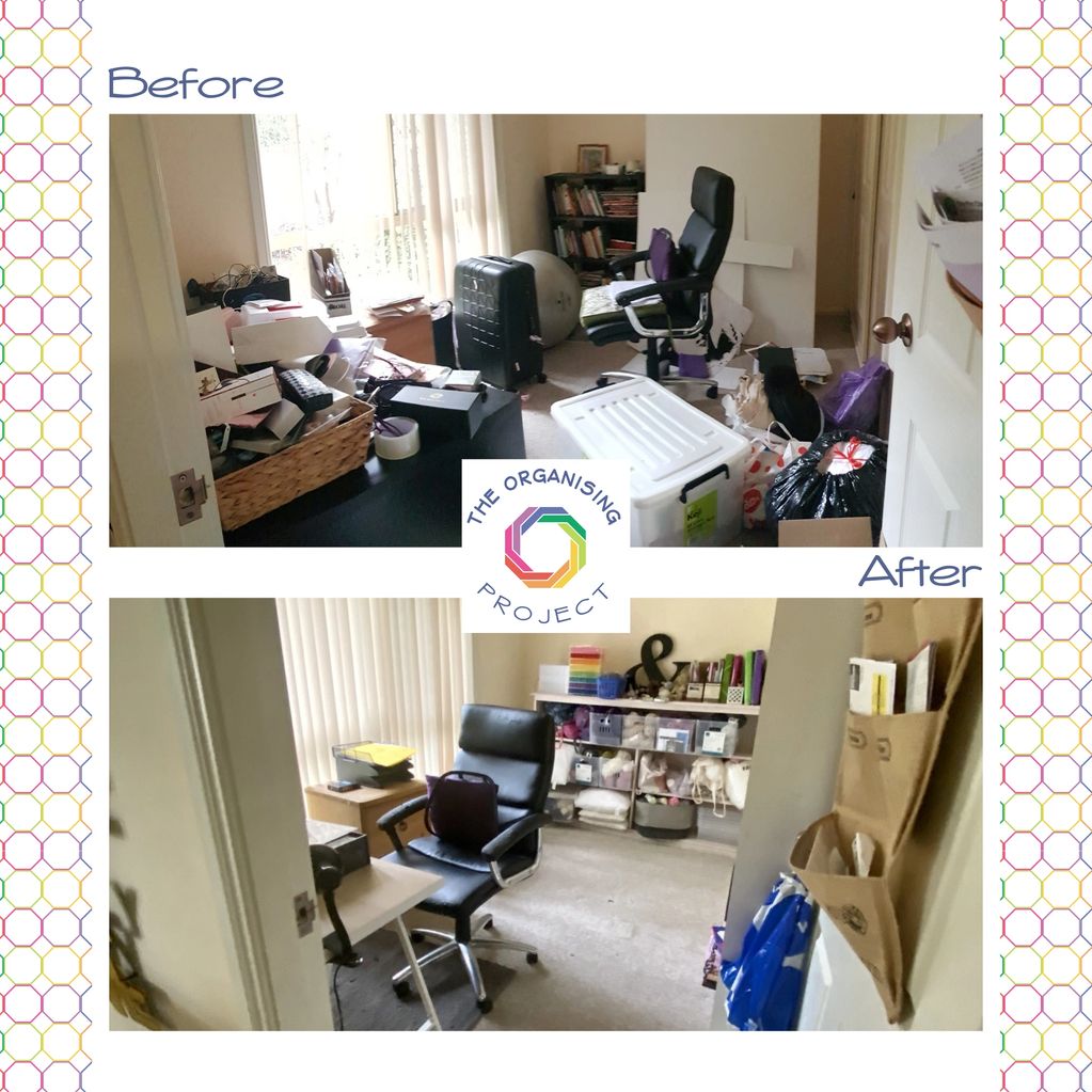 Home office organisation - decluttering - functional spaces - professional organising